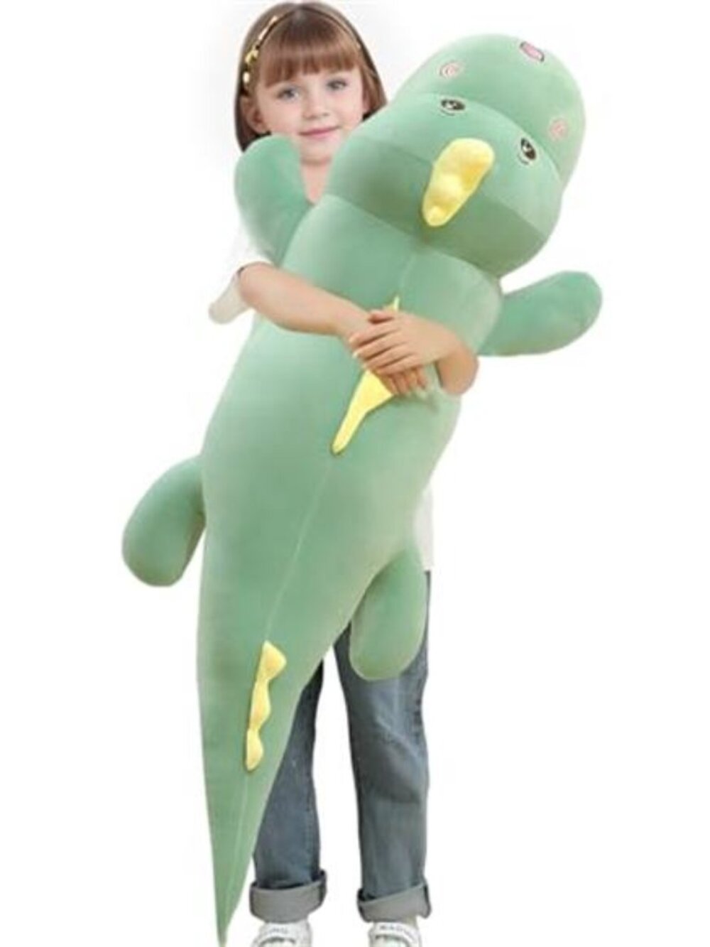 32" Giant Dinosaurs Plush Toy Body Pillow, Cute Dinosaur Stuffed Animals, Large